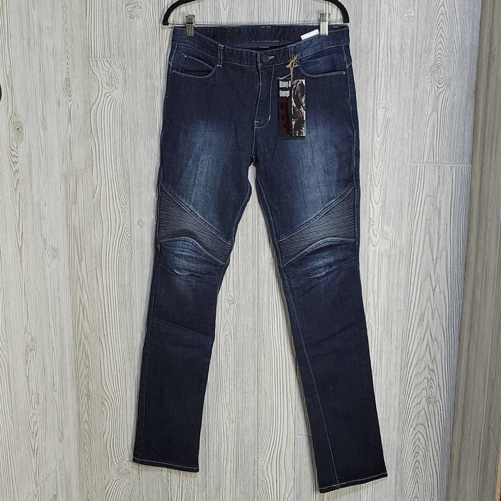 Ugly Bros Moto Pants Shovel Kevlar 2014 Stylish Riding Jeans, Blue, NWT